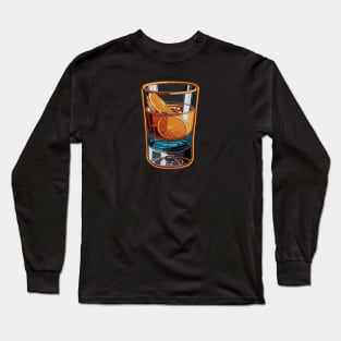 Citrus Bourbon Embroidered Patch Long Sleeve T-Shirt